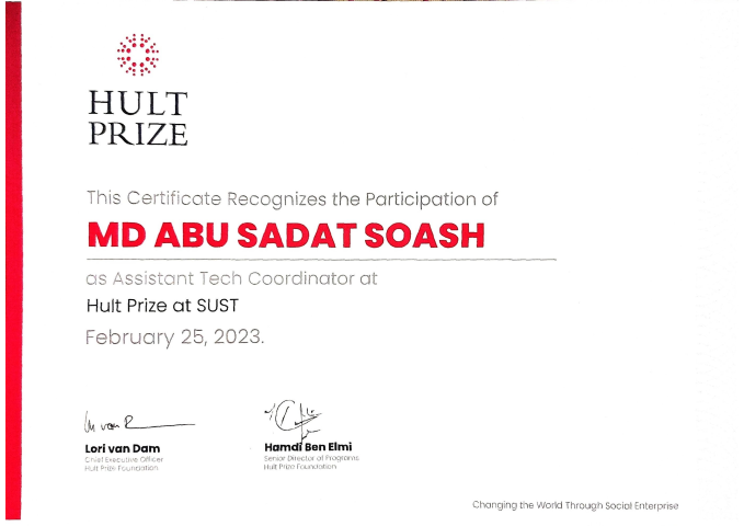 hult prize certificate of soash